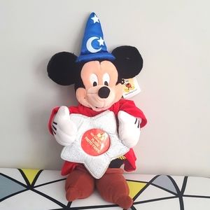 🪄 Walt Disney World 19" Sorcerer Mickey Mouse Photo Frame Plush Toy - NEW